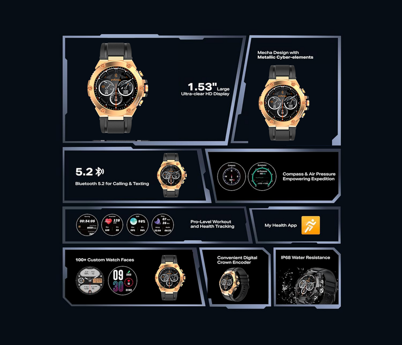 Smart Watch Infinix XWATCH 3GT IP68 - Gold