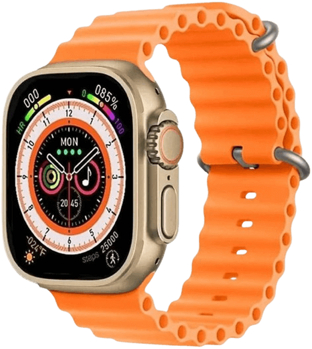 Smart Watch Sp8 Ultra With 2 Straps (Orange and Black)