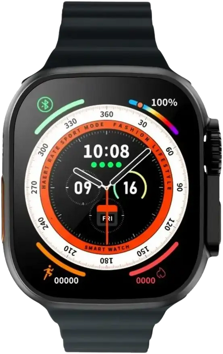 Smart Watch Sp8 Ultra With 2 Straps (Orange and Black)